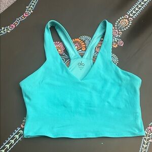 ALO Airbrush Real Bra Tank. Size medium, color- turquoise